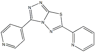 6-(2-pyridinyl)-3-(4-pyridinyl)[1,2,4]triazolo[3,4-b][1,3,4]thiadiazole Struktur