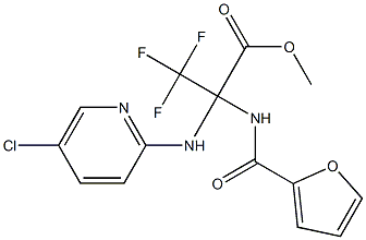 methyl 2-[(5-chloropyridin-2-yl)amino]-3,3,3-trifluoro-2-(2-furoylamino)propanoate Struktur