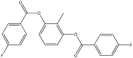 3-[(4-fluorobenzoyl)oxy]-2-methylphenyl 4-fluorobenzoate Struktur