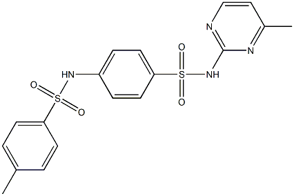 4-{[(4-methylphenyl)sulfonyl]amino}-N-(4-methyl-2-pyrimidinyl)benzenesulfonamide Struktur