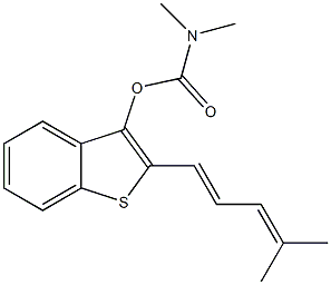 2-(4-methyl-1,3-pentadienyl)-1-benzothien-3-yl dimethylcarbamate Struktur