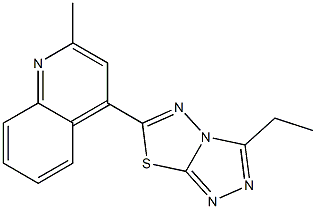 4-(3-ethyl[1,2,4]triazolo[3,4-b][1,3,4]thiadiazol-6-yl)-2-methylquinoline Struktur