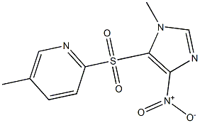 2-({4-nitro-1-methyl-1H-imidazol-5-yl}sulfonyl)-5-methylpyridine Struktur