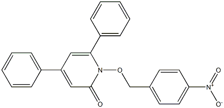 1-({4-nitrobenzyl}oxy)-4,6-diphenyl-2(1H)-pyridinone Struktur