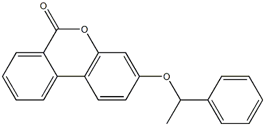 3-(1-phenylethoxy)-6H-benzo[c]chromen-6-one Struktur