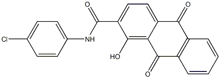 N-(4-chlorophenyl)-1-hydroxy-9,10-dioxo-9,10-dihydro-2-anthracenecarboxamide Struktur