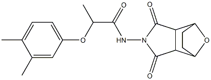 2-(3,4-dimethylphenoxy)-N-(3,5-dioxo-10-oxa-4-azatricyclo[5.2.1.0~2,6~]dec-4-yl)propanamide Struktur