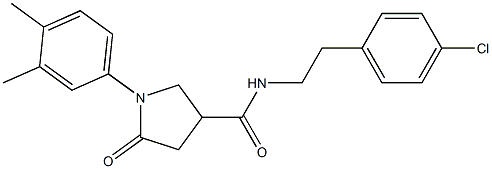 N-[2-(4-chlorophenyl)ethyl]-1-(3,4-dimethylphenyl)-5-oxopyrrolidine-3-carboxamide Struktur