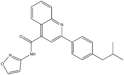 2-(4-isobutylphenyl)-N-(3-isoxazolyl)-4-quinolinecarboxamide Struktur