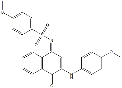 4-methoxy-N-(3-(4-methoxyanilino)-4-oxo-1(4H)-naphthalenylidene)benzenesulfonamide Struktur