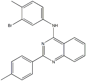 N-(3-bromo-4-methylphenyl)-2-(4-methylphenyl)quinazolin-4-amine Struktur