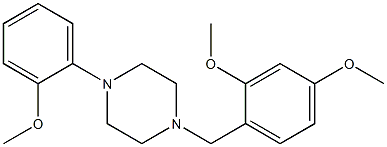 1-(2,4-dimethoxybenzyl)-4-(2-methoxyphenyl)piperazine Struktur