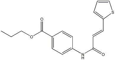 propyl 4-{[3-(2-thienyl)acryloyl]amino}benzoate Struktur