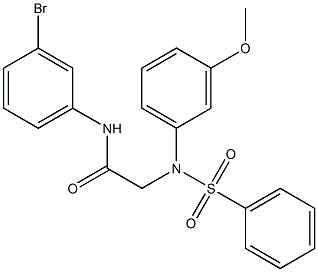 N-(3-bromophenyl)-2-[3-methoxy(phenylsulfonyl)anilino]acetamide Struktur