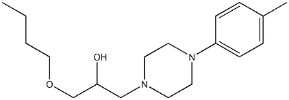 1-butoxy-3-[4-(4-methylphenyl)-1-piperazinyl]-2-propanol Struktur