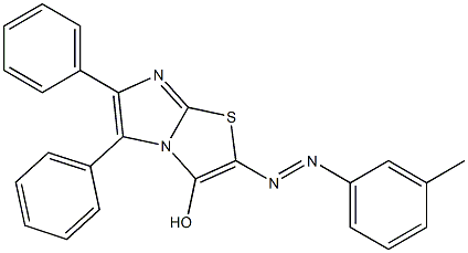 2-[(3-methylphenyl)diazenyl]-5,6-diphenylimidazo[2,1-b][1,3]thiazol-3-ol Struktur