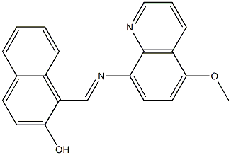 1-{[(5-methoxy-8-quinolinyl)imino]methyl}-2-naphthol Struktur