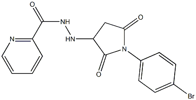 N'-[1-(4-bromophenyl)-2,5-dioxopyrrolidin-3-yl]pyridine-2-carbohydrazide Struktur