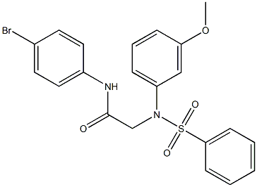 N-(4-bromophenyl)-2-[3-methoxy(phenylsulfonyl)anilino]acetamide Struktur