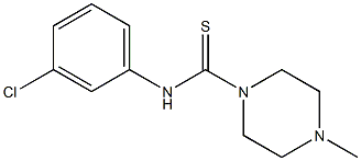 N-(3-chlorophenyl)-4-methyl-1-piperazinecarbothioamide Struktur