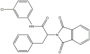 N-(3-chlorophenyl)-2-(1,3-dioxo-1,3-dihydro-2H-isoindol-2-yl)-3-phenylpropanamide Struktur