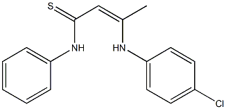 3-(4-chloroanilino)-N-phenyl-2-butenethioamide Struktur