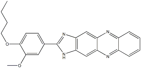 2-(4-butoxy-3-methoxyphenyl)-1H-imidazo[4,5-b]phenazine Struktur