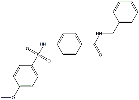 N-benzyl-4-{[(4-methoxyphenyl)sulfonyl]amino}benzamide Struktur