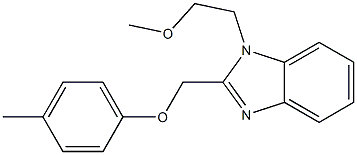 1-(2-methoxyethyl)-2-[(4-methylphenoxy)methyl]-1H-benzimidazole Struktur