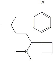 N-{1-[1-(4-chlorophenyl)cyclobutyl]-4-methylpentyl}-N,N-dimethylamine Struktur