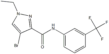 4-bromo-1-ethyl-N-[3-(trifluoromethyl)phenyl]-1H-pyrazole-3-carboxamide Struktur