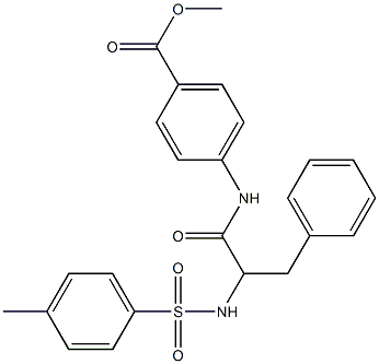 methyl 4-[(2-{[(4-methylphenyl)sulfonyl]amino}-3-phenylpropanoyl)amino]benzoate Struktur