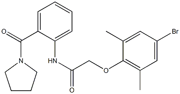 2-(4-bromo-2,6-dimethylphenoxy)-N-[2-(1-pyrrolidinylcarbonyl)phenyl]acetamide Struktur