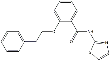 2-(phenethyloxy)-N-(1,3-thiazol-2-yl)benzamide Struktur