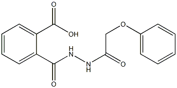 2-{[2-(2-phenoxyacetyl)hydrazino]carbonyl}benzoic acid Struktur