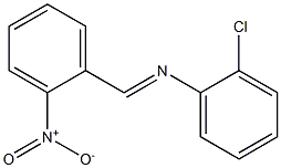 N-(2-chlorophenyl)-N-[(E)-(2-nitrophenyl)methylidene]amine Struktur