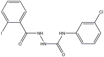 N-(3-chlorophenyl)-2-(2-iodobenzoyl)-1-hydrazinecarboxamide Struktur