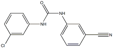 N-(3-chlorophenyl)-N'-(3-cyanophenyl)urea Struktur