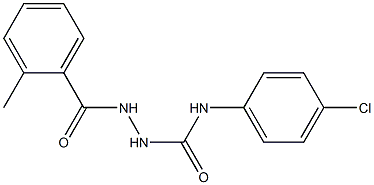 N-(4-chlorophenyl)-2-(2-methylbenzoyl)-1-hydrazinecarboxamide Struktur