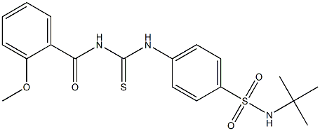 N-(tert-butyl)-4-({[(2-methoxybenzoyl)amino]carbothioyl}amino)benzenesulfonamide Struktur