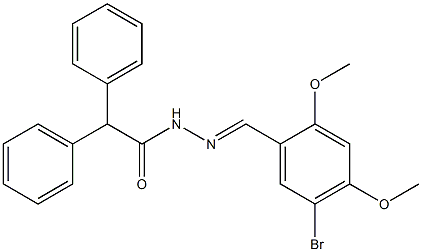 N'-[(E)-(5-bromo-2,4-dimethoxyphenyl)methylidene]-2,2-diphenylacetohydrazide Struktur