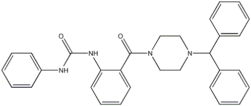 N-{2-[(4-benzhydryl-1-piperazinyl)carbonyl]phenyl}-N'-phenylurea Struktur