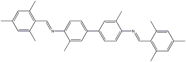 N-[(E)-mesitylmethylidene]-N-(4'-{[(E)-mesitylmethylidene]amino}-3,3'-dimethyl[1,1'-biphenyl]-4-yl)amine Struktur