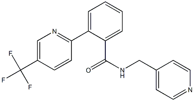 N-(4-pyridinylmethyl)-2-[5-(trifluoromethyl)-2-pyridinyl]benzenecarboxamide Struktur