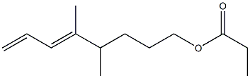 Propionic acid 4,5-dimethyl-5,7-octadienyl ester Struktur