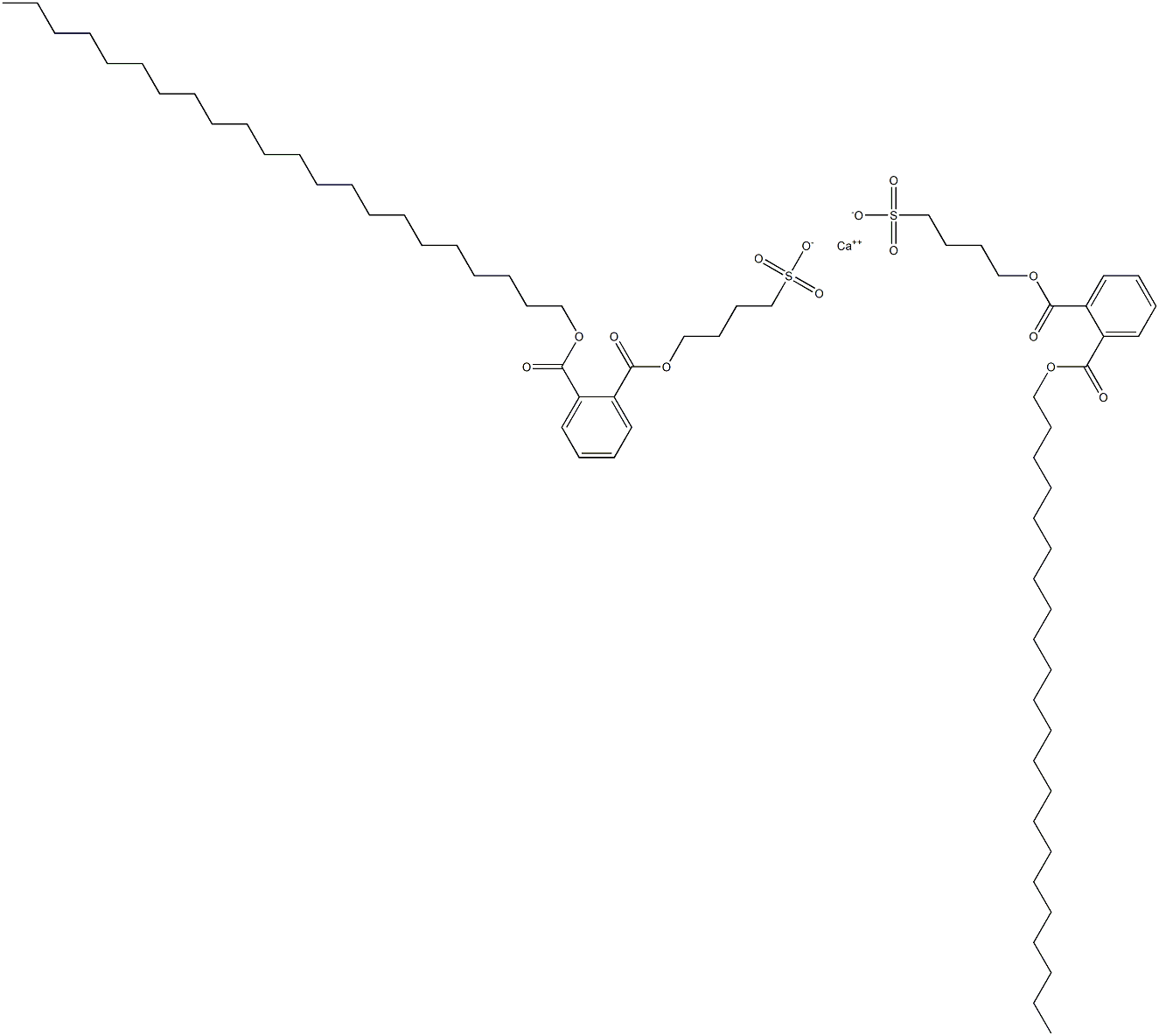 Bis[4-[(2-docosyloxycarbonylphenyl)carbonyloxy]butane-1-sulfonic acid]calcium salt Struktur