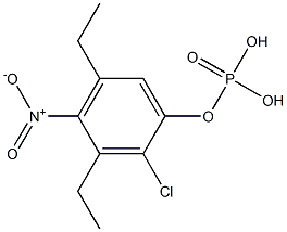 Diethyl(4-nitro-2-chlorophenyl) phosphate Struktur