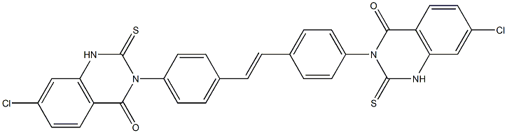 3,3'-[1,2-Ethenediylbis(4,1-phenylene)]bis[1,2-dihydro-7-chloro-2-thioxoquinazolin-4(3H)-one] Struktur