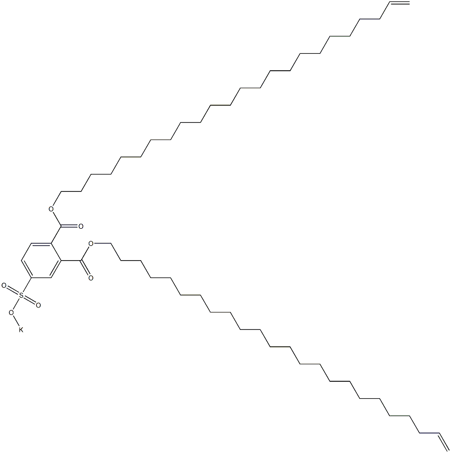 4-(Potassiosulfo)phthalic acid di(23-tetracosenyl) ester Struktur