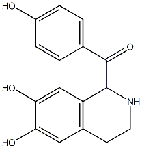 1-(p-Hydroxybenzoyl)-1,2,3,4-tetrahydroisoquinoline-6,7-diol Struktur